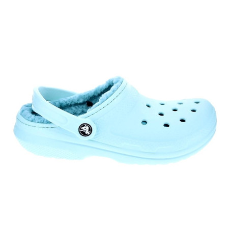 Zuecos Crocs zapatos Mujer modelo Classic Lined Azul 