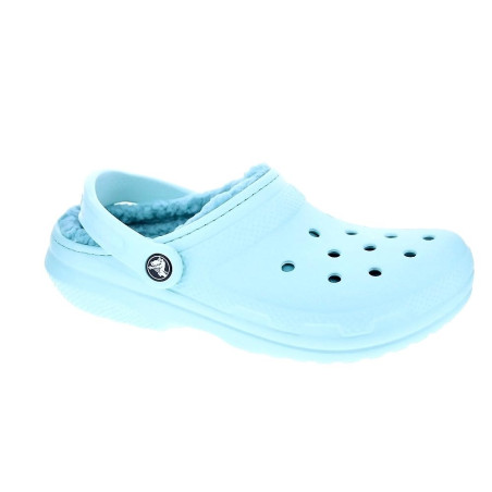 Zuecos Crocs zapatos Mujer modelo Classic Lined Azul 