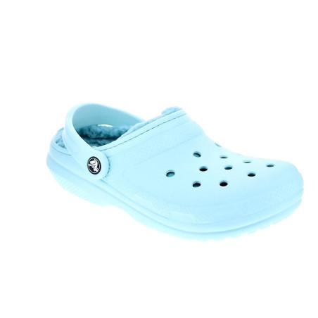 Zuecos Crocs zapatos Mujer modelo Classic Lined Azul 