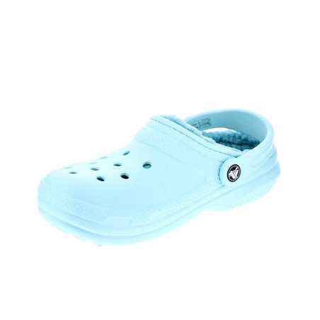 Zuecos Crocs zapatos Mujer modelo Classic Lined Azul 