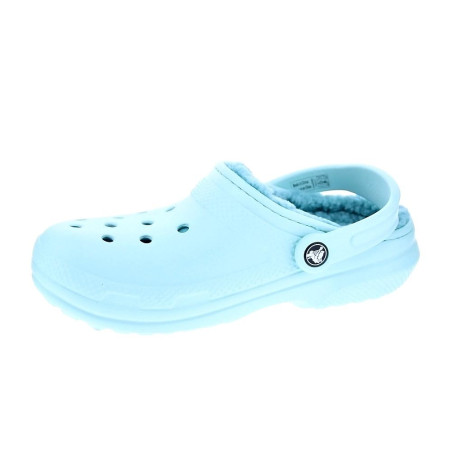 Zuecos Crocs zapatos Mujer modelo Classic Lined Azul 
