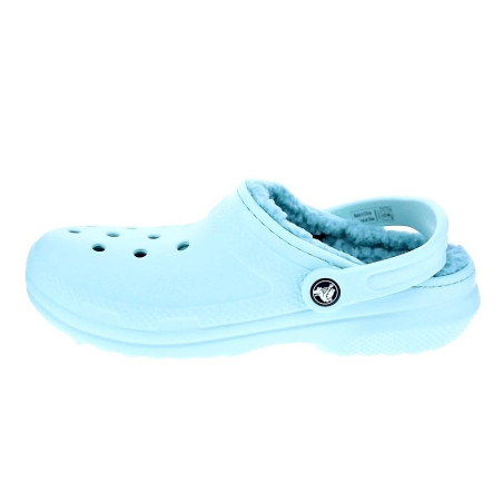 Zuecos Crocs zapatos Mujer modelo Classic Lined Azul 