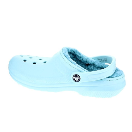 Zuecos Crocs zapatos Mujer modelo Classic Lined Azul 