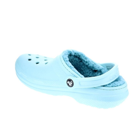 Zuecos Crocs zapatos Mujer modelo Classic Lined Azul 