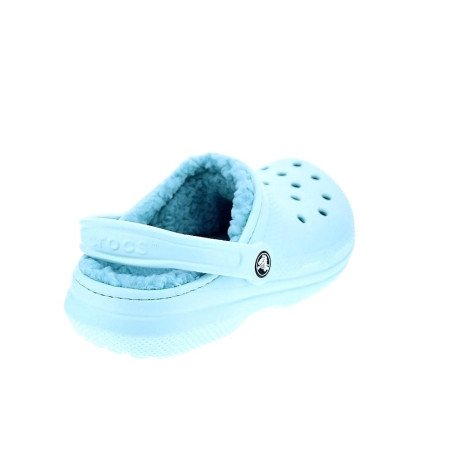 Zuecos Crocs zapatos Mujer modelo Classic Lined Azul 