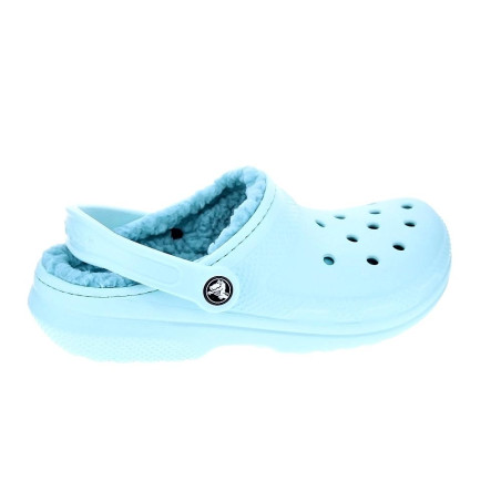 Zuecos Crocs zapatos Mujer modelo Classic Lined Azul 