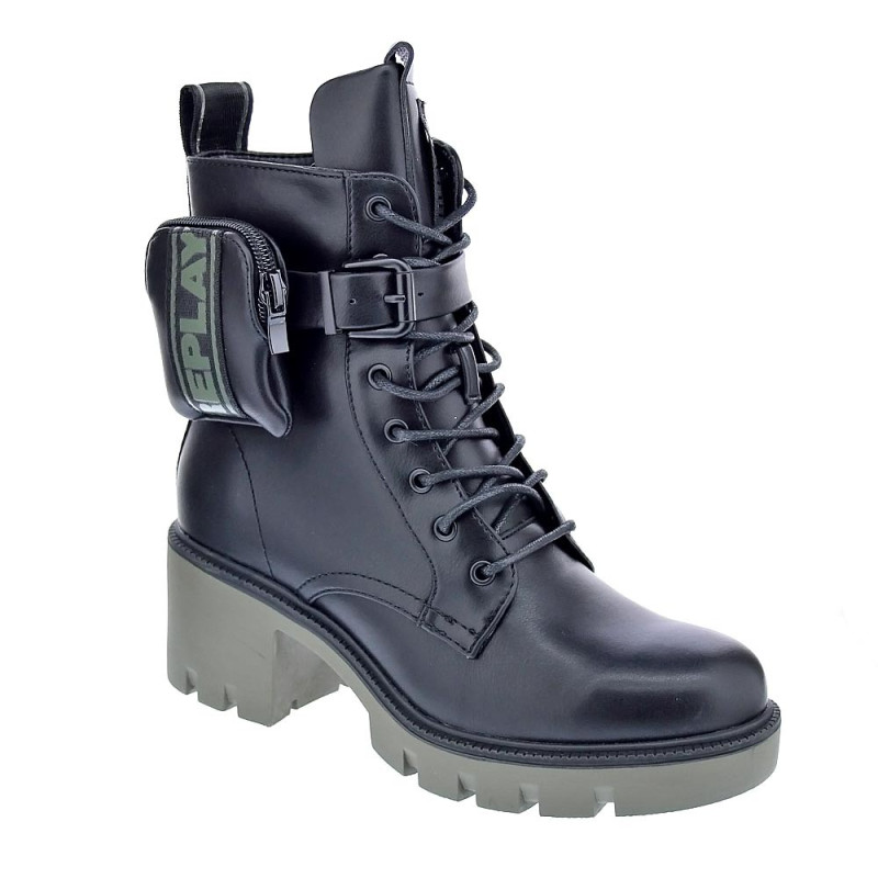 Botines Replay zapatos Mujer modelo Village Lace Negro 