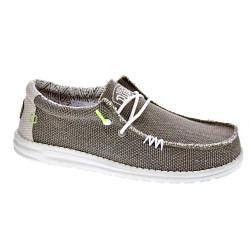 Mocasines Hey Dude zapatos Hombre modelo Wally Braided Verde Elástico 2