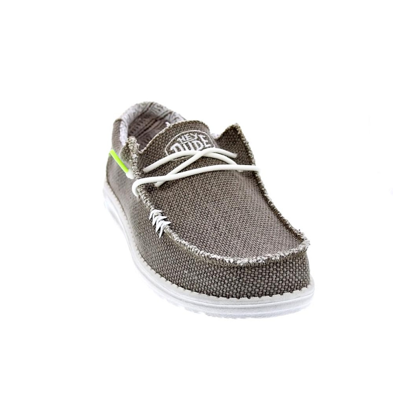 Mocasines Hey Dude zapatos Hombre modelo Wally Braided Verde Elástico
