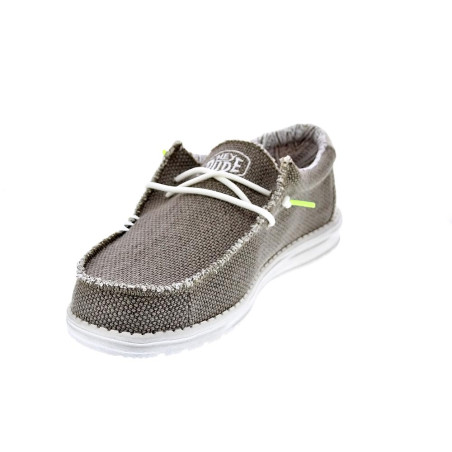 Mocasines Hey Dude zapatos Hombre modelo Wally Braided Verde Elástico