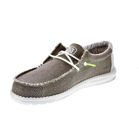 Mocasines Hey Dude zapatos Hombre modelo Wally Braided Verde Elástico