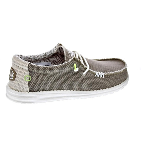 Mocasines Hey Dude zapatos Hombre modelo Wally Braided Verde Elástico