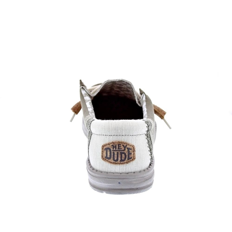 Mocasines Hey Dude zapatos Hombre modelo Wally Linen Natural Verde Elástico