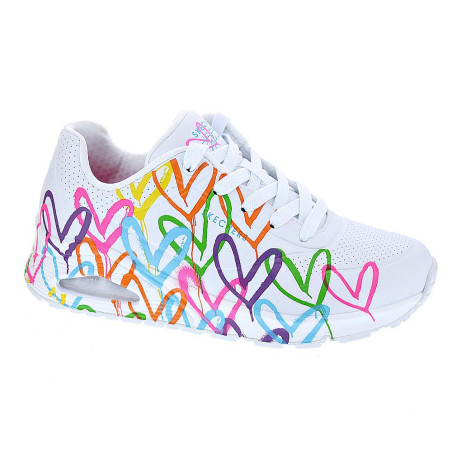 Zapatillas Skechers zapatos Mujer modelo Uno Highlight Blanco 