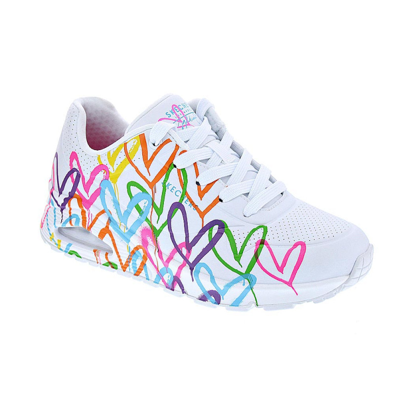 Zapatillas Skechers zapatos Mujer modelo Uno Highlight Blanco 