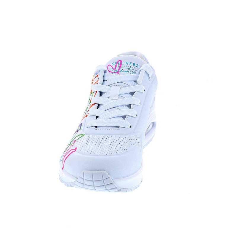 Zapatillas Skechers zapatos Mujer modelo Uno Highlight Blanco 