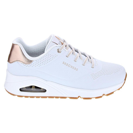 Zapatillas Skechers zapatos Mujer modelo Uno Shimmer Blanco Cordón