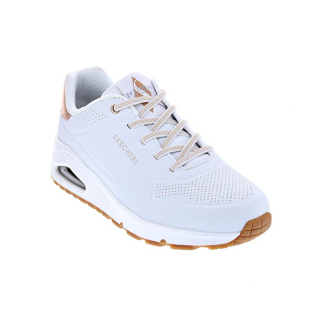 Zapatillas Skechers zapatos Mujer modelo Uno Shimmer Blanco Cordón