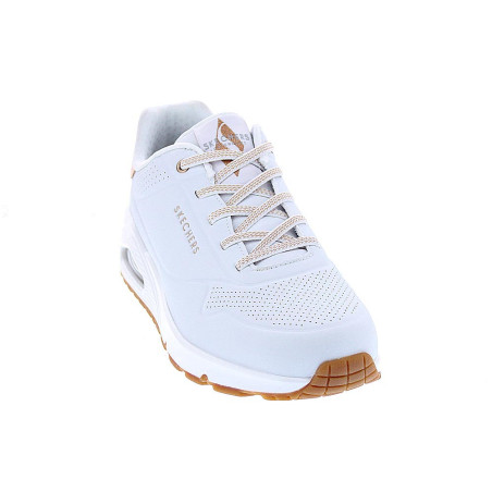 Zapatillas Skechers zapatos Mujer modelo Uno Shimmer Blanco Cordón