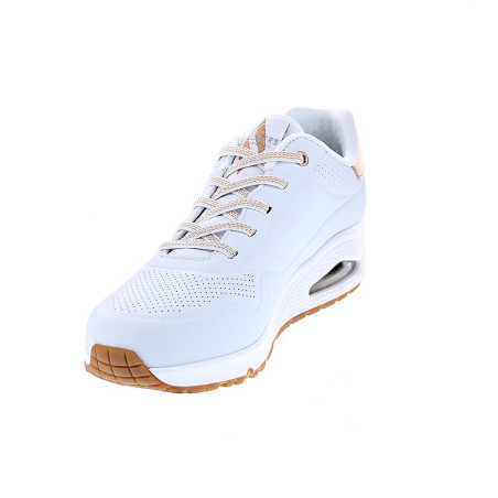 Zapatillas Skechers zapatos Mujer modelo Uno Shimmer Blanco Cordón