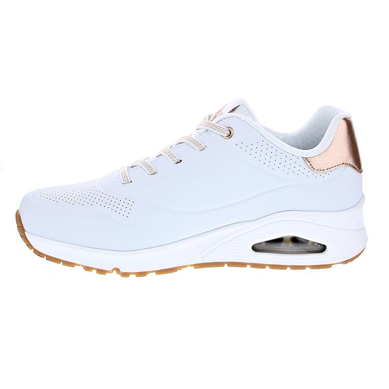 Zapatillas Skechers zapatos Mujer modelo Uno Shimmer Blanco Cordón