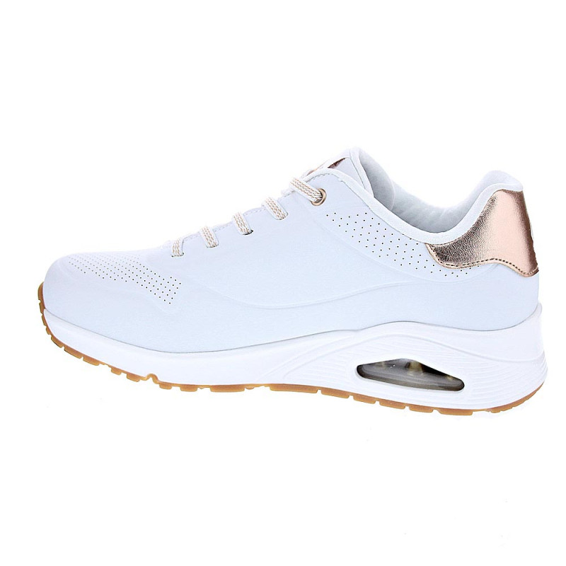 Zapatillas Skechers zapatos Mujer modelo Uno Shimmer Blanco Cordón