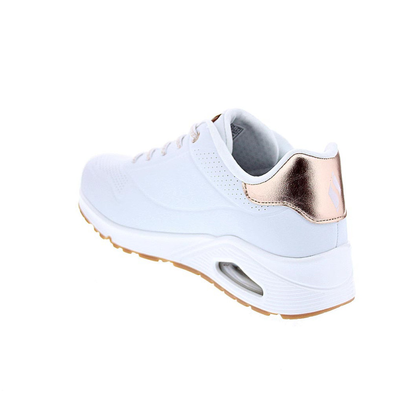 Zapatillas Skechers zapatos Mujer modelo Uno Shimmer Blanco Cordón