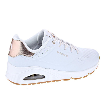 Zapatillas Skechers zapatos Mujer modelo Uno Shimmer Blanco Cordón