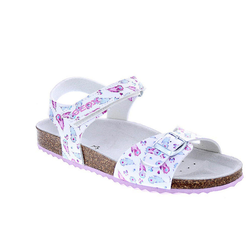 Sandalias Geox zapatos Niña modelo Adriel Plata 
