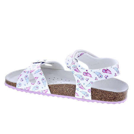 Sandalias Geox zapatos Niña modelo Adriel Plata 