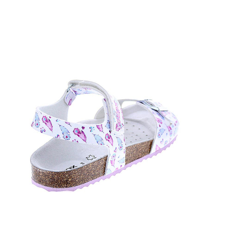 Sandalias Geox zapatos Niña modelo Adriel Plata 