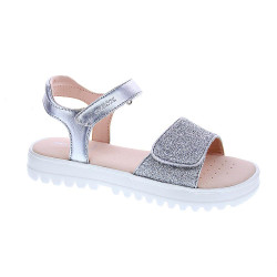 Sandalias Geox zapatos Niña modelo Coralie Plata  2