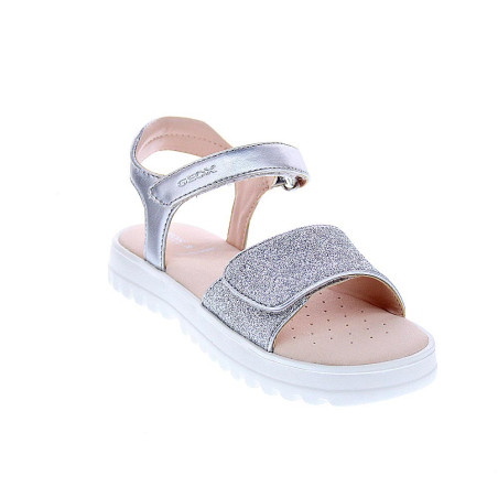 Sandalias Geox zapatos Niña modelo Coralie Plata 