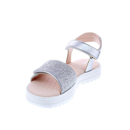 Sandalias Geox zapatos Niña modelo Coralie Plata 