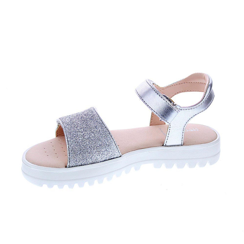 Sandalias Geox zapatos Niña modelo Coralie Plata 