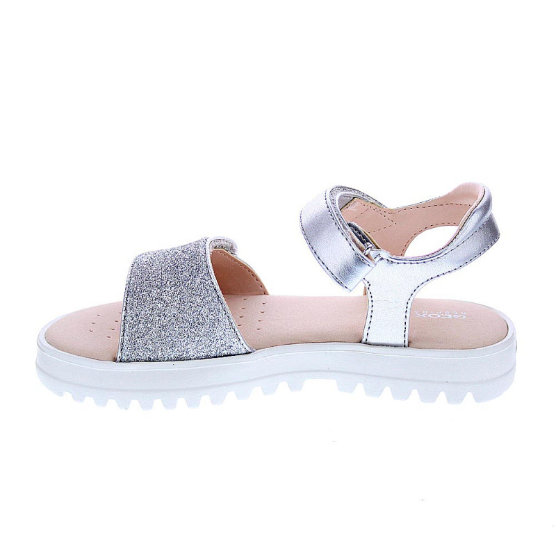Sandalias Geox zapatos Niña modelo Coralie Plata 