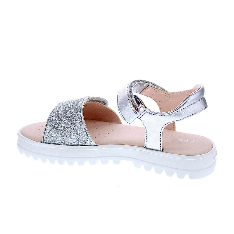 Sandalias Geox zapatos Niña modelo Coralie Plata 