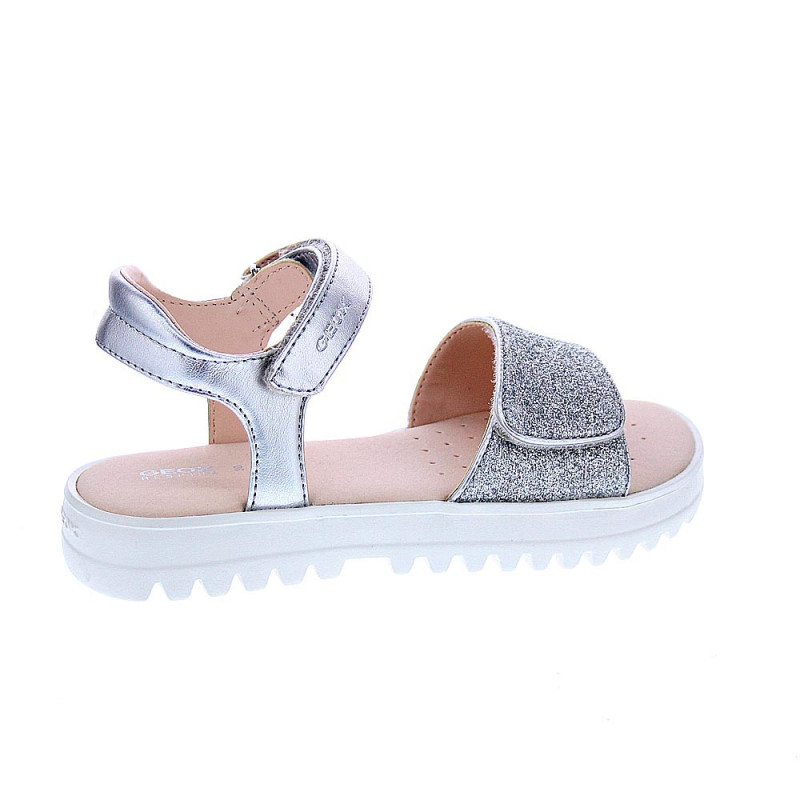Sandalias Geox zapatos Niña modelo Coralie Plata 