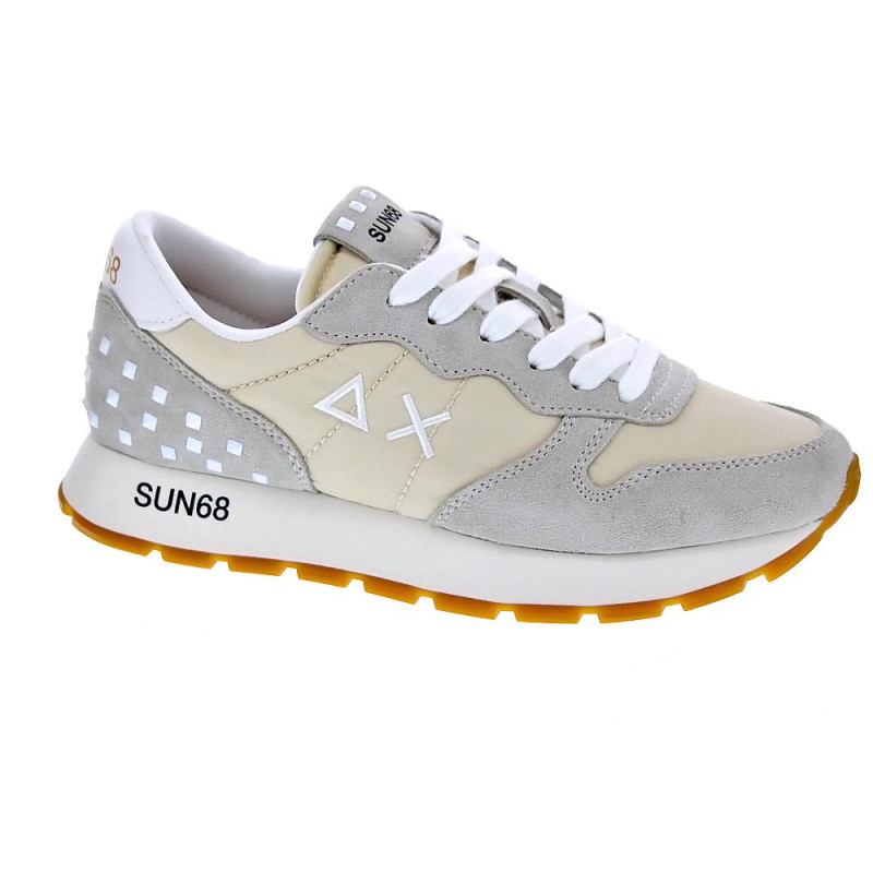 Zapatillas Sun68 AX zapatos Mujer modelo Ally Studs Blanco 