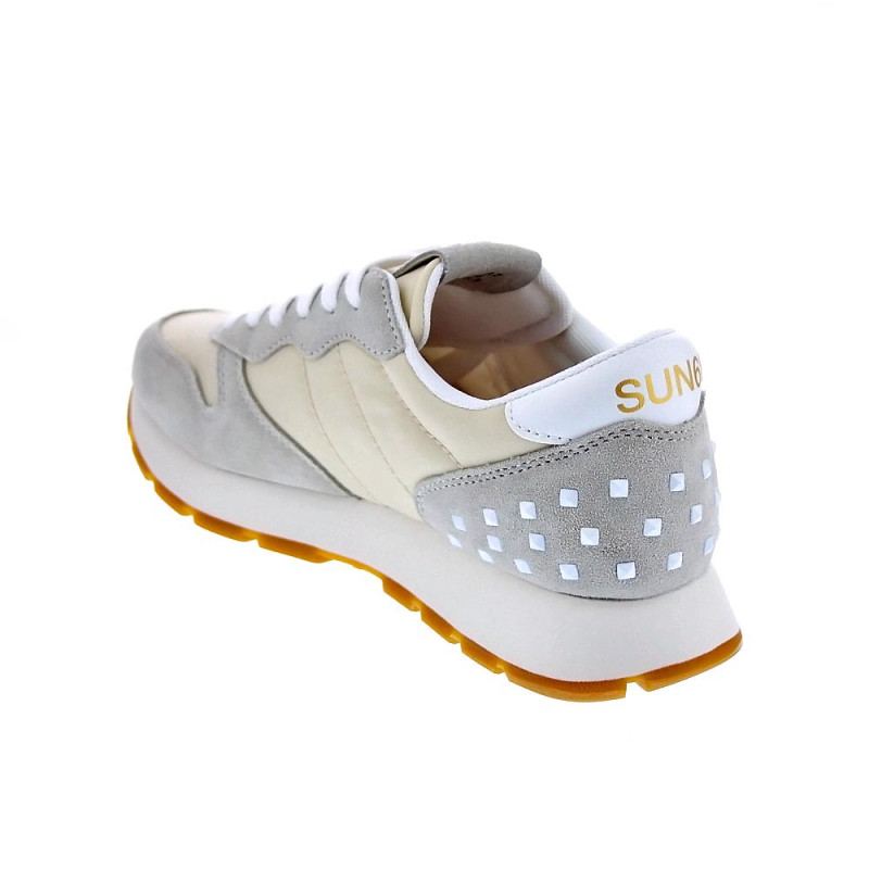 Zapatillas Sun68 AX zapatos Mujer modelo Ally Studs Blanco 