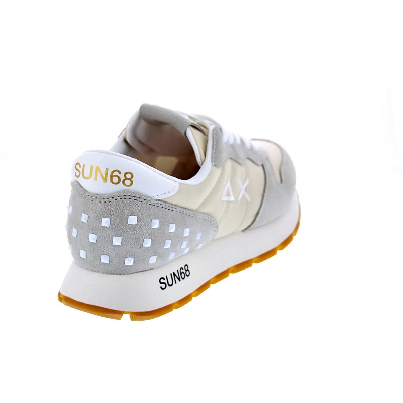 Zapatillas Sun68 AX zapatos Mujer modelo Ally Studs Blanco 