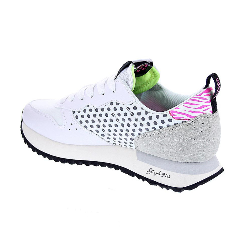 Zapatillas Sun68 AX zapatos Mujer modelo Stargirl Transparent Blanco 