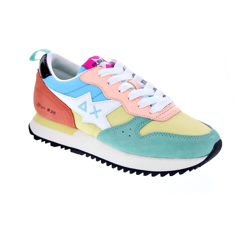 Zapatillas Sun68 AX zapatos Mujer modelo Stargirl Transparent Blanco 