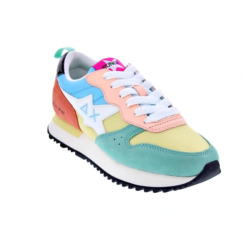 Zapatillas Sun68 AX zapatos Mujer modelo Stargirl Transparent Blanco 