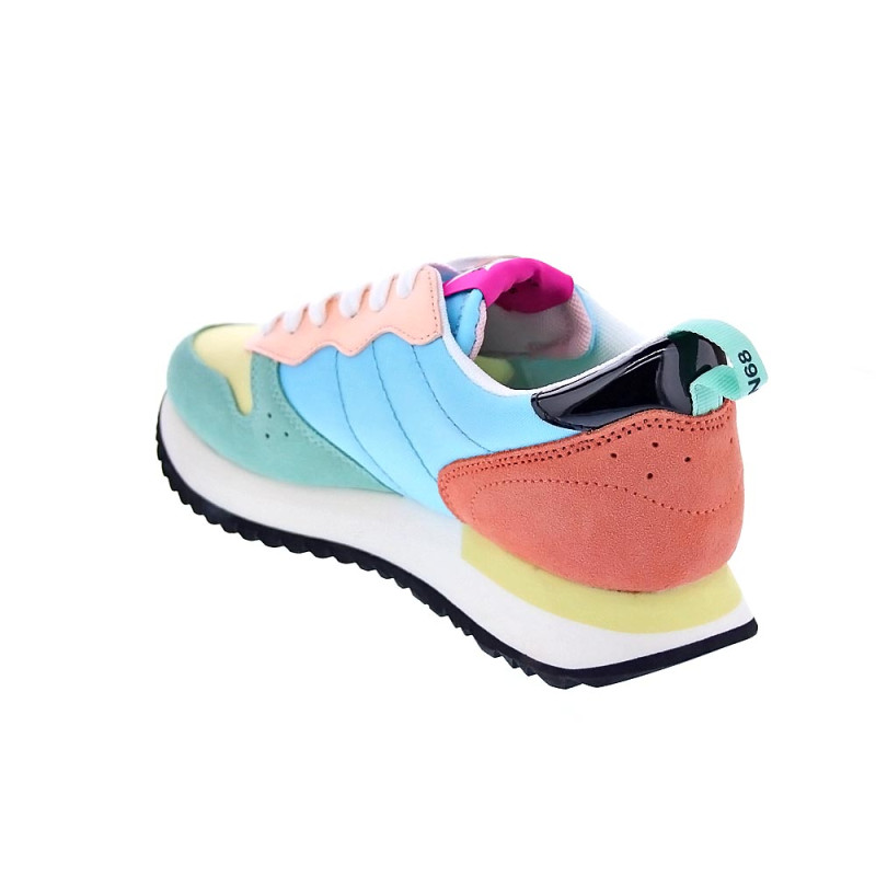 Zapatillas Sun68 AX zapatos Mujer modelo Stargirl Transparent Blanco 