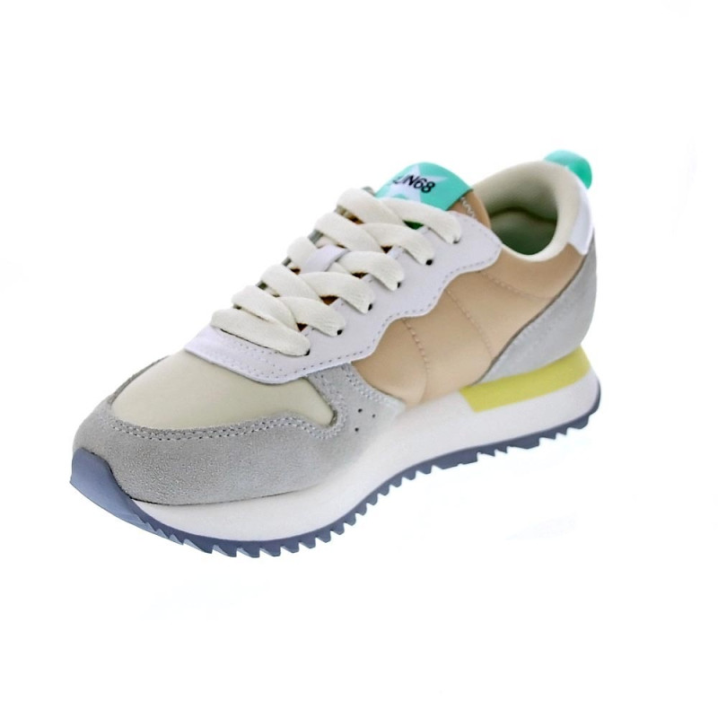 Zapatillas Sun68 AX zapatos Mujer modelo Stargirl Multicolor Blanco 