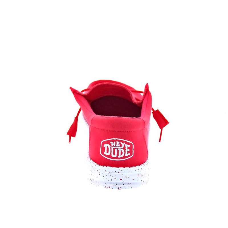 Mocasines Hey Dude zapatos Hombre modelo Wally Slub Rojo 
