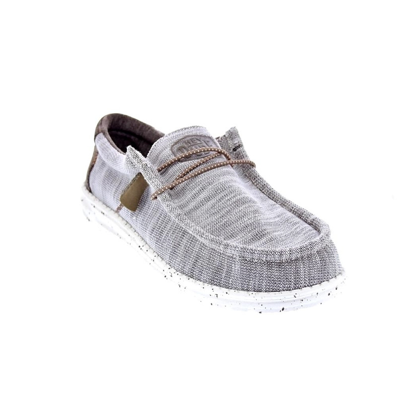 Mocasines Hey Dude zapatos Hombre modelo Wally Stretch Mix Marrón 