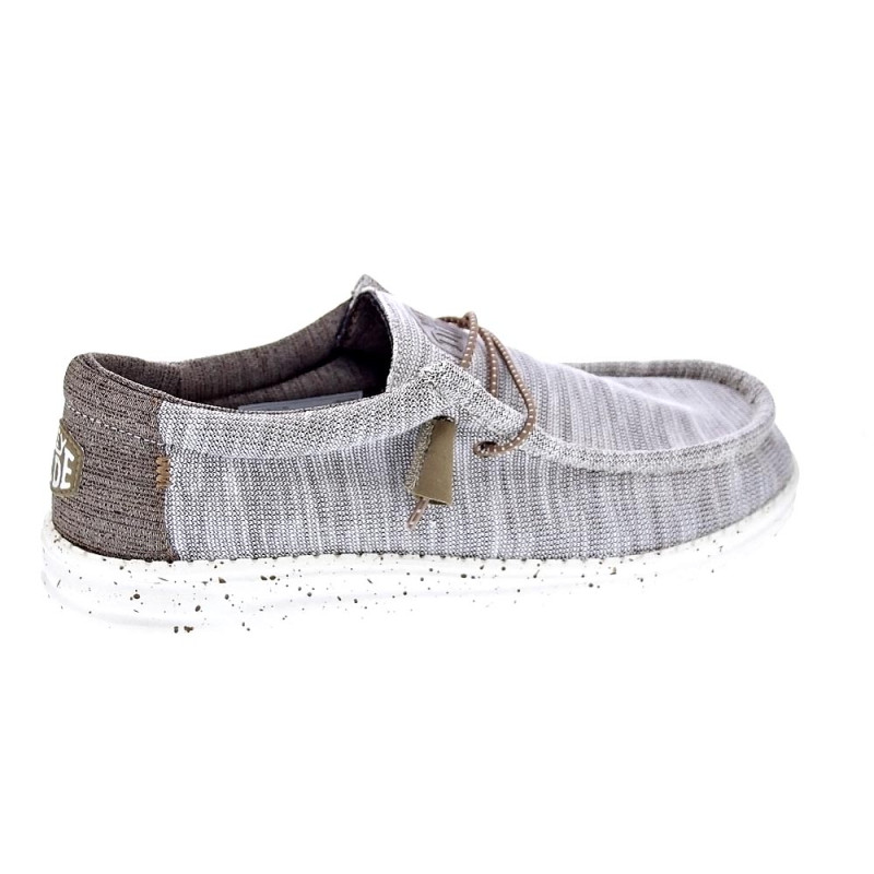 Mocasines Hey Dude zapatos Hombre modelo Wally Stretch Mix Marrón 