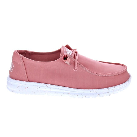 Mocasines Hey Dude zapatos Mujer modelo Wendy Slub Canvas Rosa 